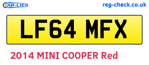 LF64MFX are the vehicle registration plates.