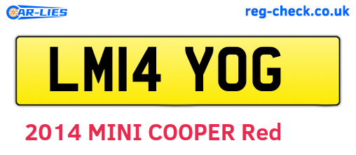 LM14YOG are the vehicle registration plates.