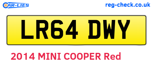 LR64DWY are the vehicle registration plates.