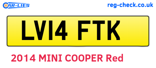 LV14FTK are the vehicle registration plates.