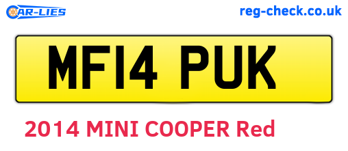 MF14PUK are the vehicle registration plates.