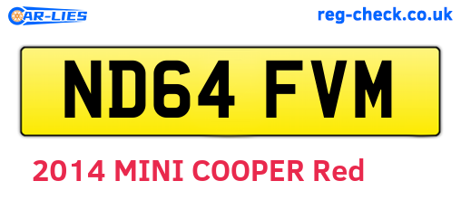 ND64FVM are the vehicle registration plates.