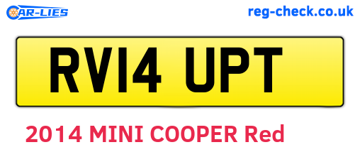 RV14UPT are the vehicle registration plates.