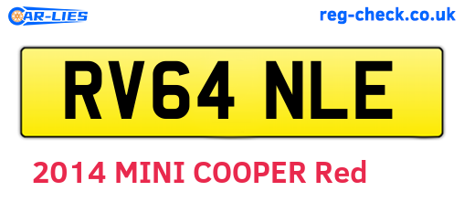 RV64NLE are the vehicle registration plates.
