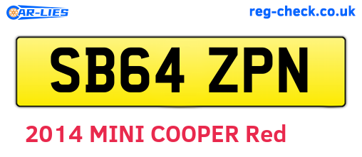 SB64ZPN are the vehicle registration plates.