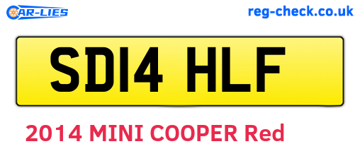 SD14HLF are the vehicle registration plates.