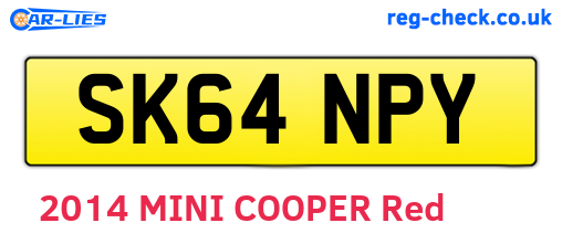 SK64NPY are the vehicle registration plates.