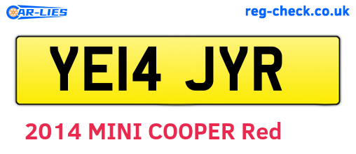 YE14JYR are the vehicle registration plates.