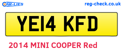 YE14KFD are the vehicle registration plates.