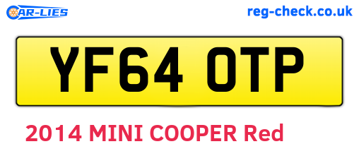 YF64OTP are the vehicle registration plates.