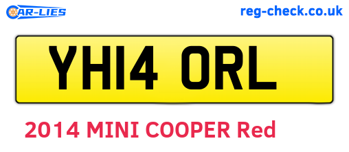YH14ORL are the vehicle registration plates.