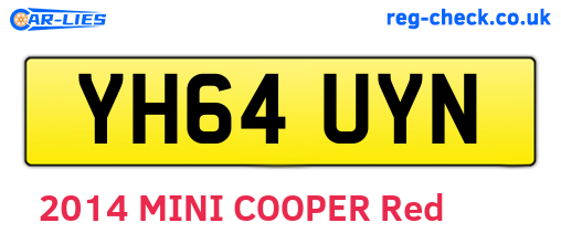 YH64UYN are the vehicle registration plates.