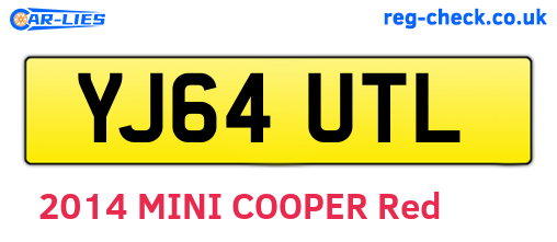 YJ64UTL are the vehicle registration plates.