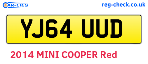 YJ64UUD are the vehicle registration plates.