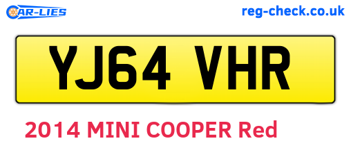 YJ64VHR are the vehicle registration plates.