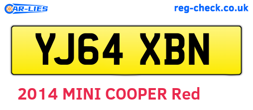 YJ64XBN are the vehicle registration plates.