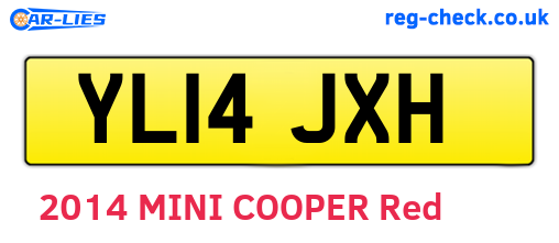 YL14JXH are the vehicle registration plates.