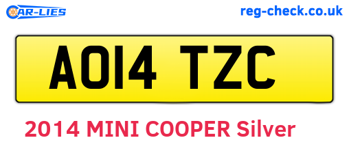 AO14TZC are the vehicle registration plates.