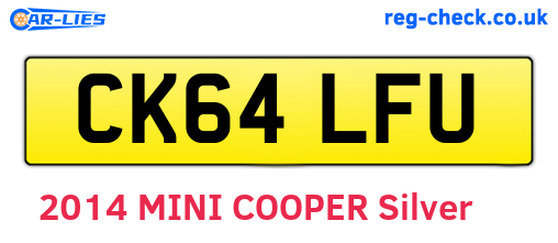 CK64LFU are the vehicle registration plates.