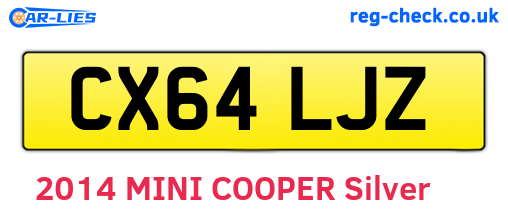 CX64LJZ are the vehicle registration plates.