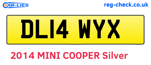 DL14WYX are the vehicle registration plates.
