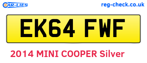 EK64FWF are the vehicle registration plates.