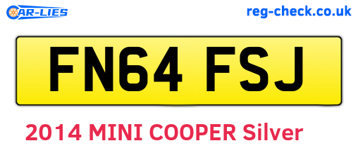 FN64FSJ are the vehicle registration plates.