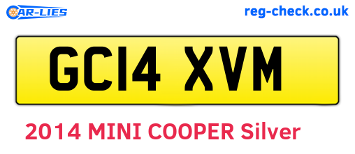 GC14XVM are the vehicle registration plates.