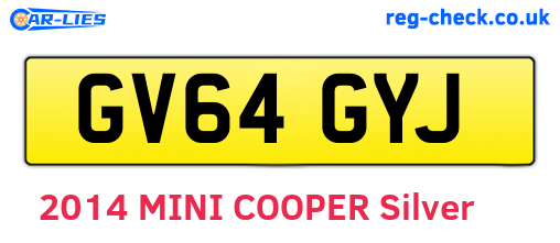 GV64GYJ are the vehicle registration plates.