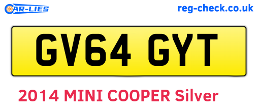 GV64GYT are the vehicle registration plates.