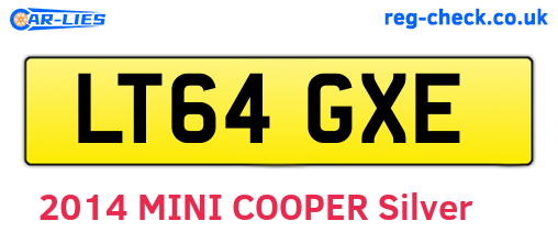 LT64GXE are the vehicle registration plates.