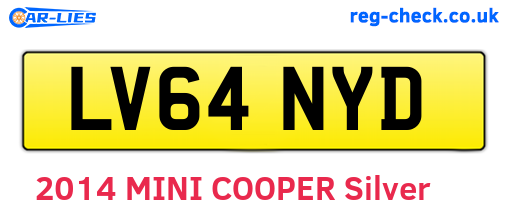 LV64NYD are the vehicle registration plates.