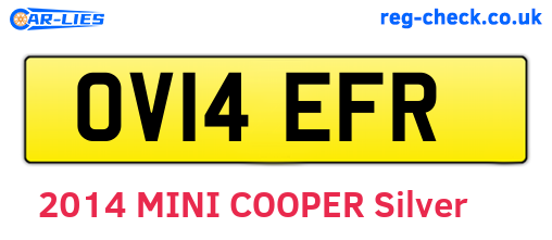OV14EFR are the vehicle registration plates.