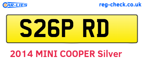 S26PRD are the vehicle registration plates.