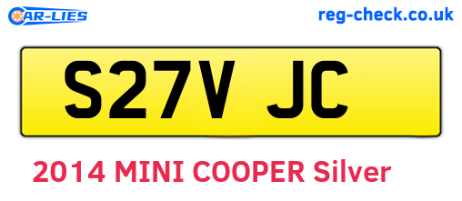 S27VJC are the vehicle registration plates.