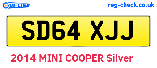 SD64XJJ are the vehicle registration plates.