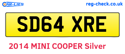 SD64XRE are the vehicle registration plates.