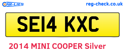 SE14KXC are the vehicle registration plates.