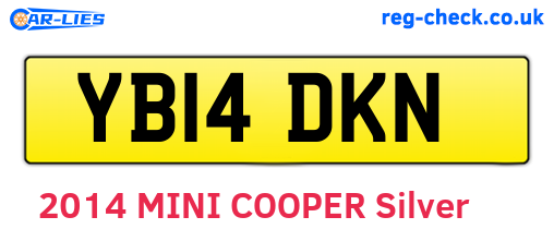YB14DKN are the vehicle registration plates.