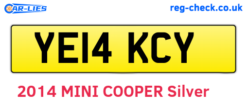YE14KCY are the vehicle registration plates.