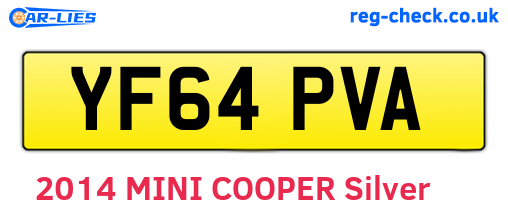 YF64PVA are the vehicle registration plates.