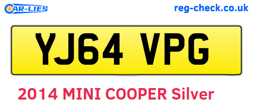 YJ64VPG are the vehicle registration plates.