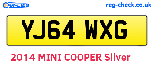 YJ64WXG are the vehicle registration plates.