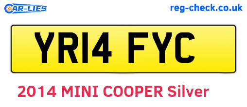 YR14FYC are the vehicle registration plates.