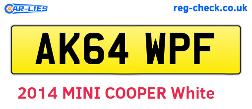 AK64WPF are the vehicle registration plates.