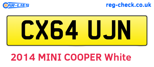 CX64UJN are the vehicle registration plates.