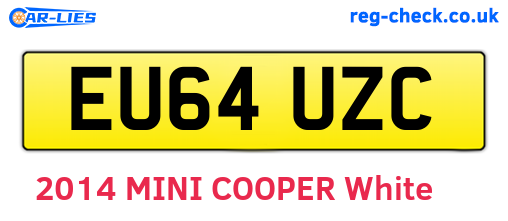EU64UZC are the vehicle registration plates.