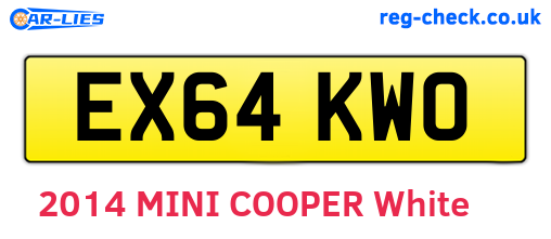 EX64KWO are the vehicle registration plates.