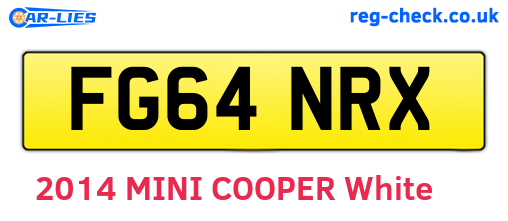 FG64NRX are the vehicle registration plates.