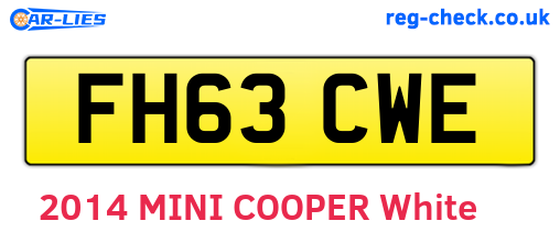 FH63CWE are the vehicle registration plates.
